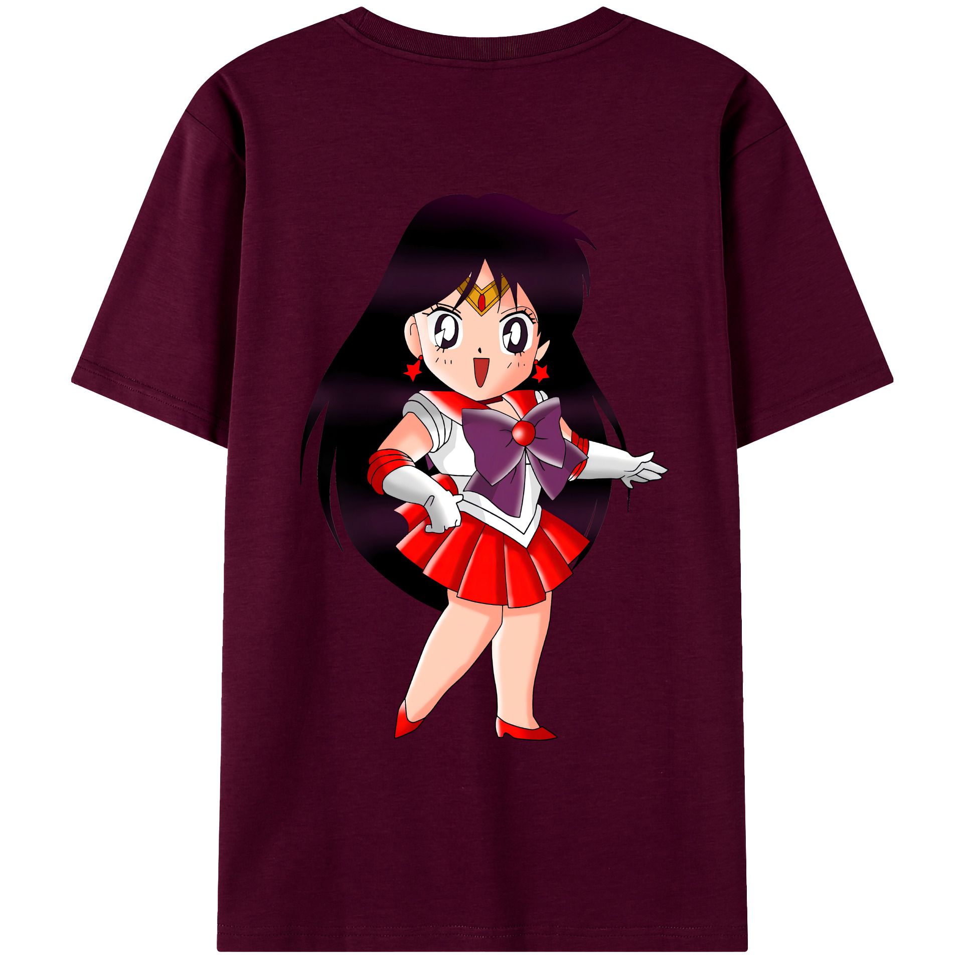 （画像用） 美少女戦士セーラームーン 火野レイ ひの レイ Sailor Moon Hino Rei （セーラーマーズ,Sailor Mars） レディース半袖Tシャツ(バックプリント)